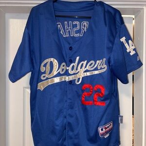 Blue Dodgers Clayton Kershaw jersey